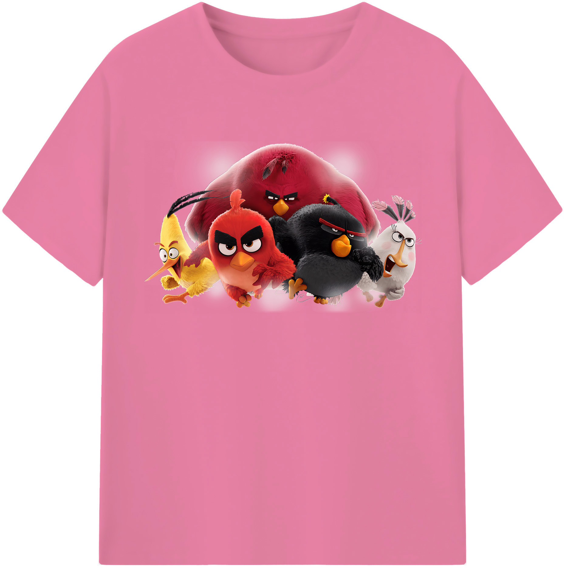 （画像用） Angry Birds アングリーバード 綿100％半袖Tシャツ（フロントプリント）